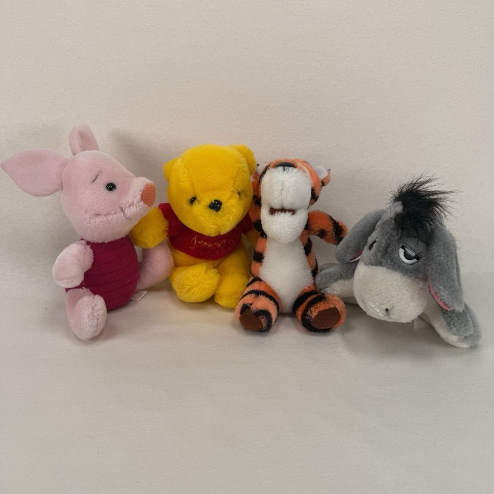 Vintage Disney Sears Eeyore Winnie The Pooh Piglet Tigger Plush Set Of 4
